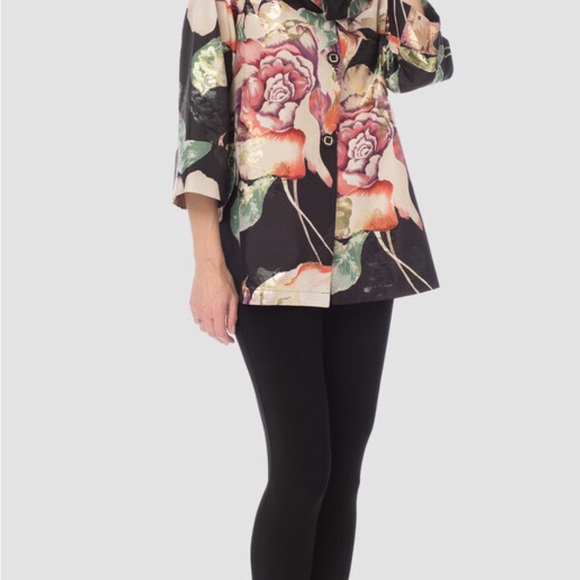 Joseph Ribkoff Multicolor Floral Jacket size 12 NWOT - Picture 2 of 6